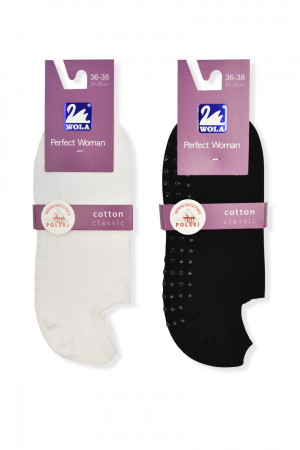 Hladké dámské ponožky + ABS palce 39-41