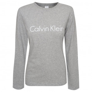 Pánské tričko s dlouhým rukávem NM2171E - 8SB - Tmavě modrá - Calvin Klein modrá