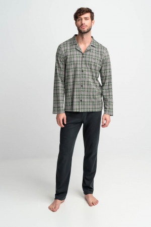 Vamp - Pohodlné dvoudílné pánské pyžamo 15956 - Vamp green eden m