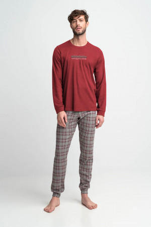 Vamp - Pohodlné dvoudílné pánské pyžamo 15951 - Vamp dark gray m