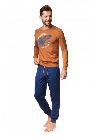 Pánské pyžamo 39252 Atlas orange - HENDERSON vícebarevné
