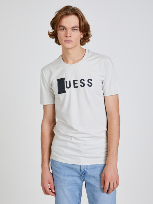Krémové pánské tričko Guess Belty