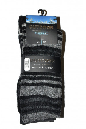 Pánské ponožky WiK 20662 Outdoor Thermo A'2 šedé/maroon-jeans 39-42