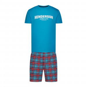 Pánské pyžamo 38874 Lid - Henderson sv.modro-červená