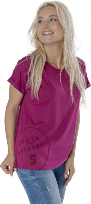 SAM 73 Dámské triko s krátkým rukávem LEAH Růžová
