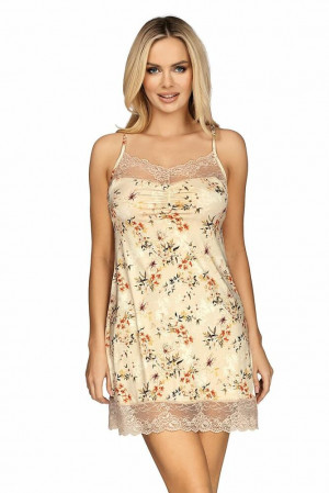 Luxusní dámská košilka Vetana se vzorem květin Béžová
