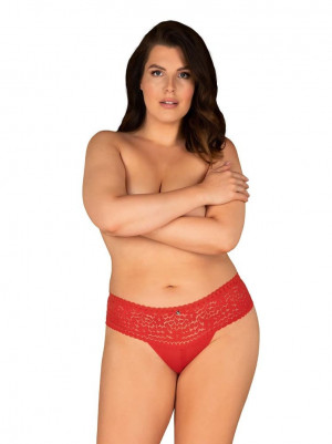 Sexy kalhotky Blossmina panties - Obsessive červená 4XL/5XL
