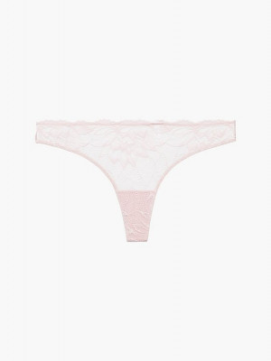 Dámské tanga Lotus QF6397E - TH1 - Pastelově růžová - Calvin Klein pastelově růžová