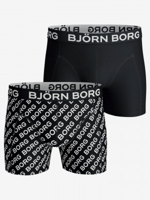 BB Logo Boxerky 2 ks Björn Borg Černá