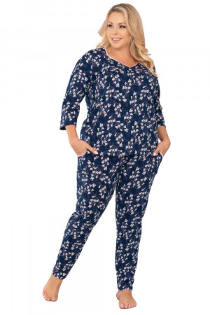 Dámské pyžamo Italian Fashion Binaja námořnická modř/potisk xl