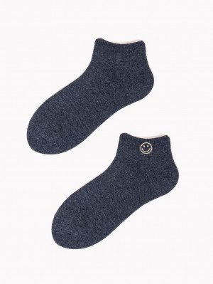 Dámské ponožky YO! SK-01 s ozdobnými kamínky mix barev-mix designu Univerzální