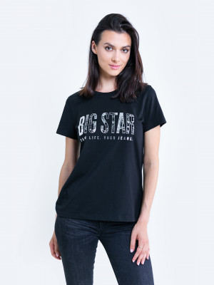 Big Star T-shirt_ss T-shirt 152078 Black Knitted-906