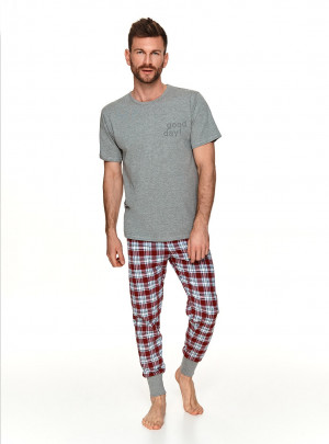 Pánské pyžamo Taro Fedor 2731 kr/r M-2XL L22 melanžově šedá