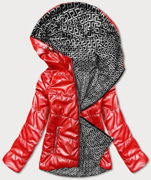 Červená dámská oboustranná bunda (BR9795-4) červená