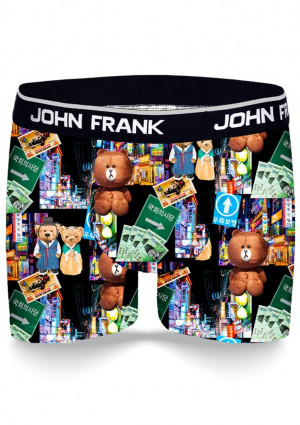 Pánské boxerky John Frank JFBD331  L Černá