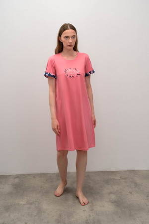 Vamp - Dámská noční košile 16032 - Vamp růžový led s