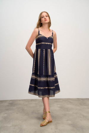 Vamp - Elegantní dámké šaty 16501 - Vamp modré moře s