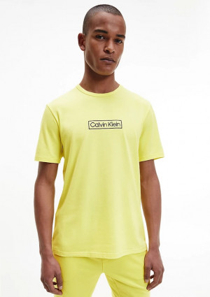 Pánské tričko Calvin Klein NM2268 L Žlutá
