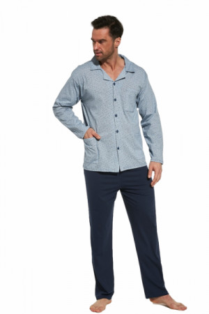 Cornette 114/55 244603 Pánské pyžamo plus size 5XL tmavě modrá
