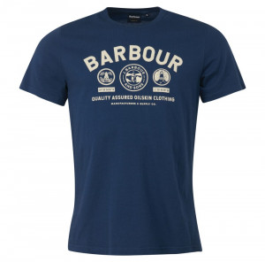 Bavlněné tričko Barbour Keelson Tee - Insignia Blue