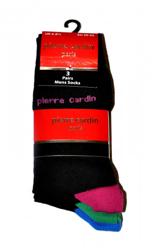 Pánské ponožky Pierre Cardin H&T Colour A'3 černá a bílá 39-42