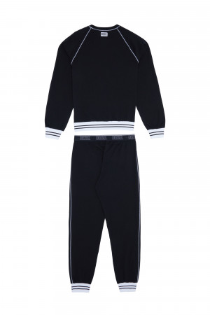 Pánské pyžamo A03892 - 0PCAF černá s bílou - Diesel L černá s bílou