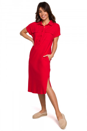 Dámské šaty B222 - BEwear L červená
