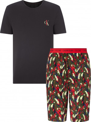 Pásnké pyžamo set NM1870E 9VO vícebarevná - Calvin Klein XL vícebarevné
