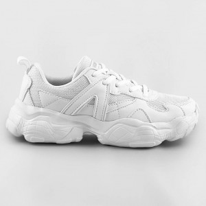Bílé dámské šněrovací sportovní boty (AW100001-02) bílá jedna velikost