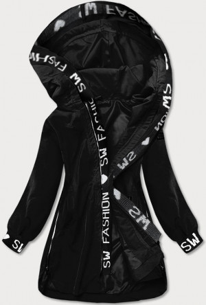 Jednoduchá černá dámská bunda (B8018-1) černá S (36)