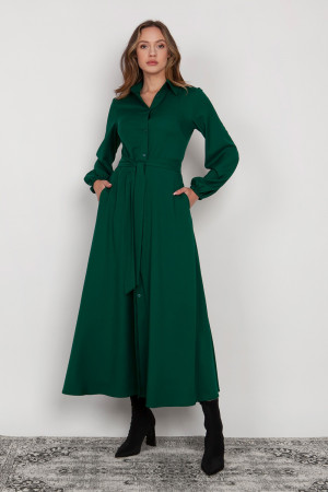 Dámské denní šaty SUK204 - Lanti 42/44 tmavě zelená