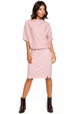 Dámské šaty B097 - BEwear L/XL pudrově růžová