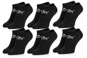 Puma 6Pack Ponožky Basic Sneaker Black