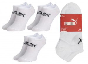 Puma 3Pack Ponožky Basic Sneaker White