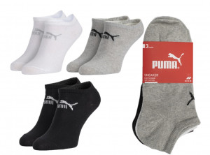 Puma 3Pack Ponožky Basic Sneaker Grey/White/Black
