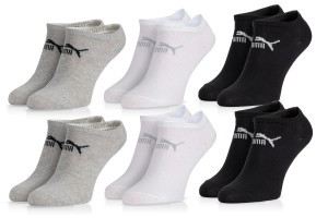 Puma 6Pack Ponožky Basic Sneaker Grey/White/Black