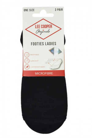 Dámské ponožky baleríny 3-P LEE COOPER 37690 černá UNI