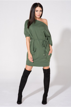 Dámské šaty T155 - Tessita 36-40 tmavě zelená