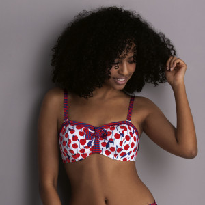 Dámské plavky Style Elly Top Bikini - horní díl 8746-1 - RosaFaia bílá a červená