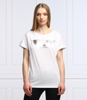 Dámské triko s krátkým rukávem - 164340 2R255 000110 - bílá - Emporio Armani L bílý potisk