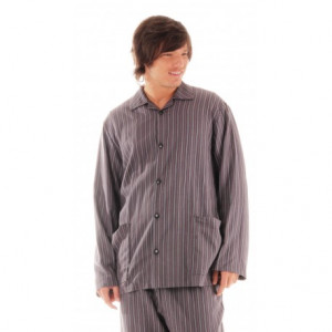 FRED - pánské pyžamo šedý proužek