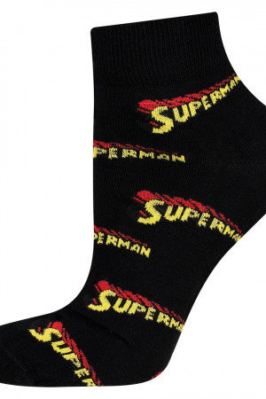 Ponožky SOXO SUPERMAN - Nápis černá 40-45