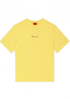 Pánské tričko John Frank JFTOOB20-ON BOARD L Žlutá