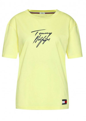 Dámské tričko Tommy Hilfiger UW0UW02262 L Žlutá