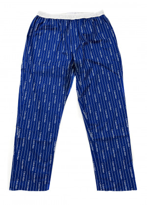 Pánské pyžamové kalhoty - NM2180E 1MR - modrá/bílá - Calvin Klein M modrá/bílá