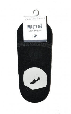 Pánské ponožky mokasínky Mustang 34005 A'2 černá 39-42