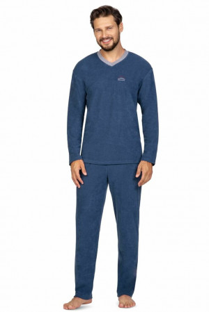 Froté pánské pyžamo Jack modré modrá