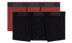 Pánské boxerky 2ks - 00SMKX 0NEAJ E6187 - červená - Diesel M černá/červená