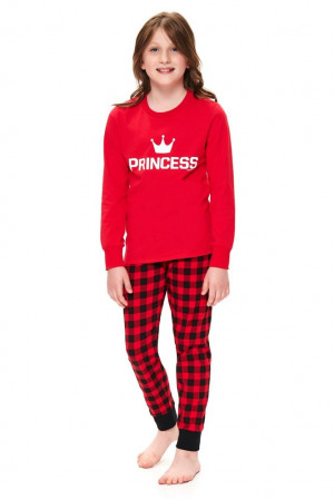 Dívčí pyžamo Princess červené červená 110