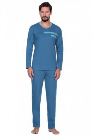Regina 430A Pánské pyžamo plus size XXL tmavě modrá